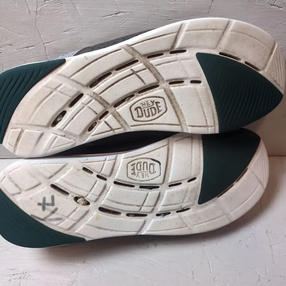 Hey Dude Men's 9 Wally HEY2O Mesh Monument Grey Dawn Blue Slip On Comfort